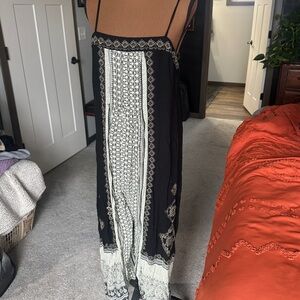 Free People Black and White Jumpsuit